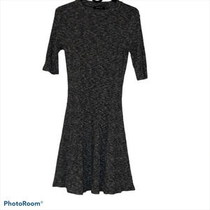 Aiden Y grey ribbed knit mini  dress Sz S